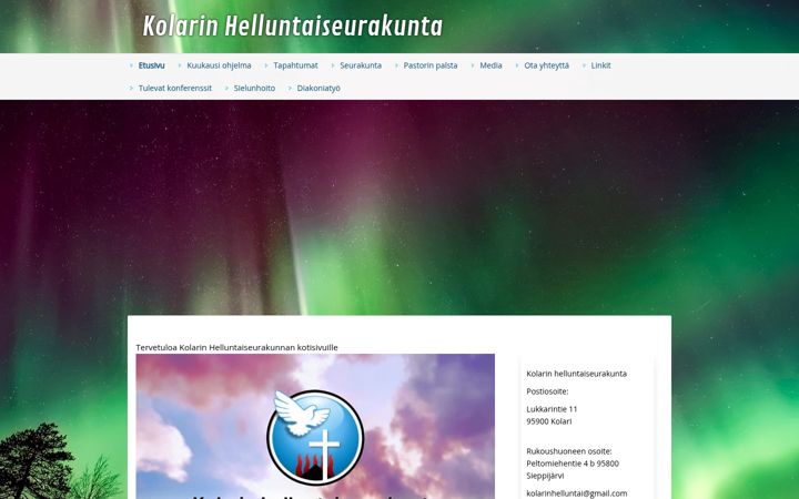 Screenshot of kolarinhelluntaiseurakunta.fi