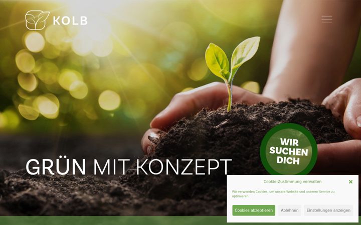 Screenshot of kolb-gruenkonzept.de