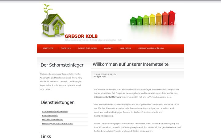 Screenshot of kolb-schornsteinfeger.de