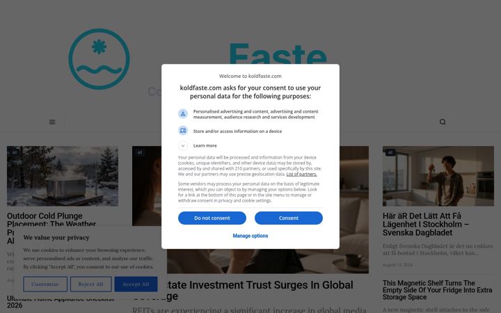 Screenshot of koldfaste.com