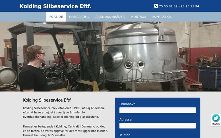 Screenshot of kolding-slibeservice.dk