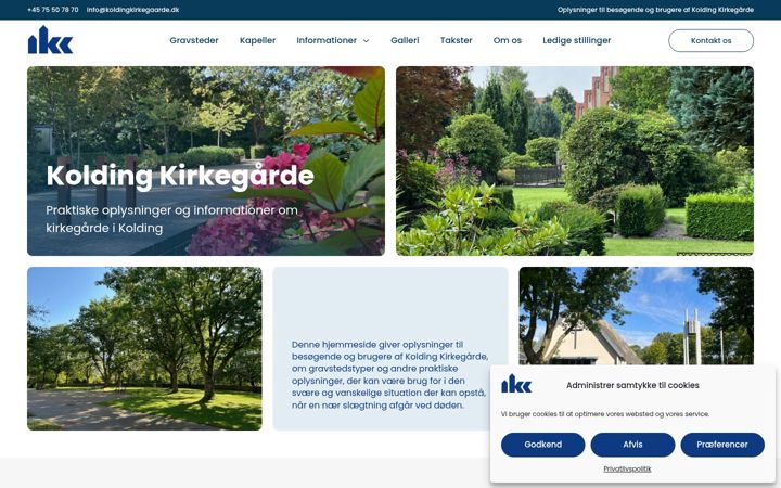 Screenshot of koldingkirkegaarde.dk