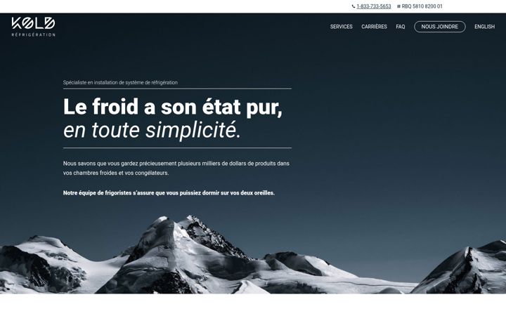 Screenshot of koldrefrigeration.com
