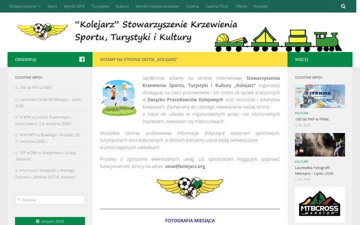 Screenshot of kolejarz.org