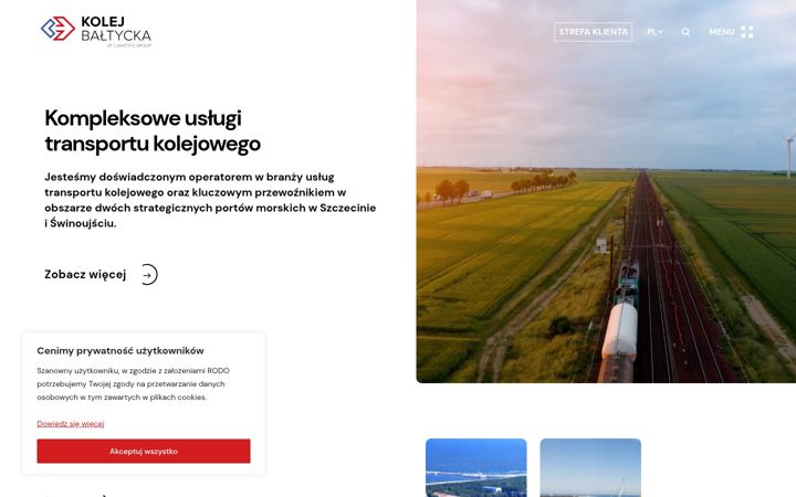 Screenshot of kolejbaltycka.pl