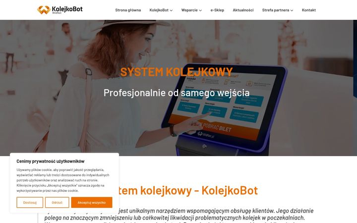 Screenshot of kolejkobot.pl