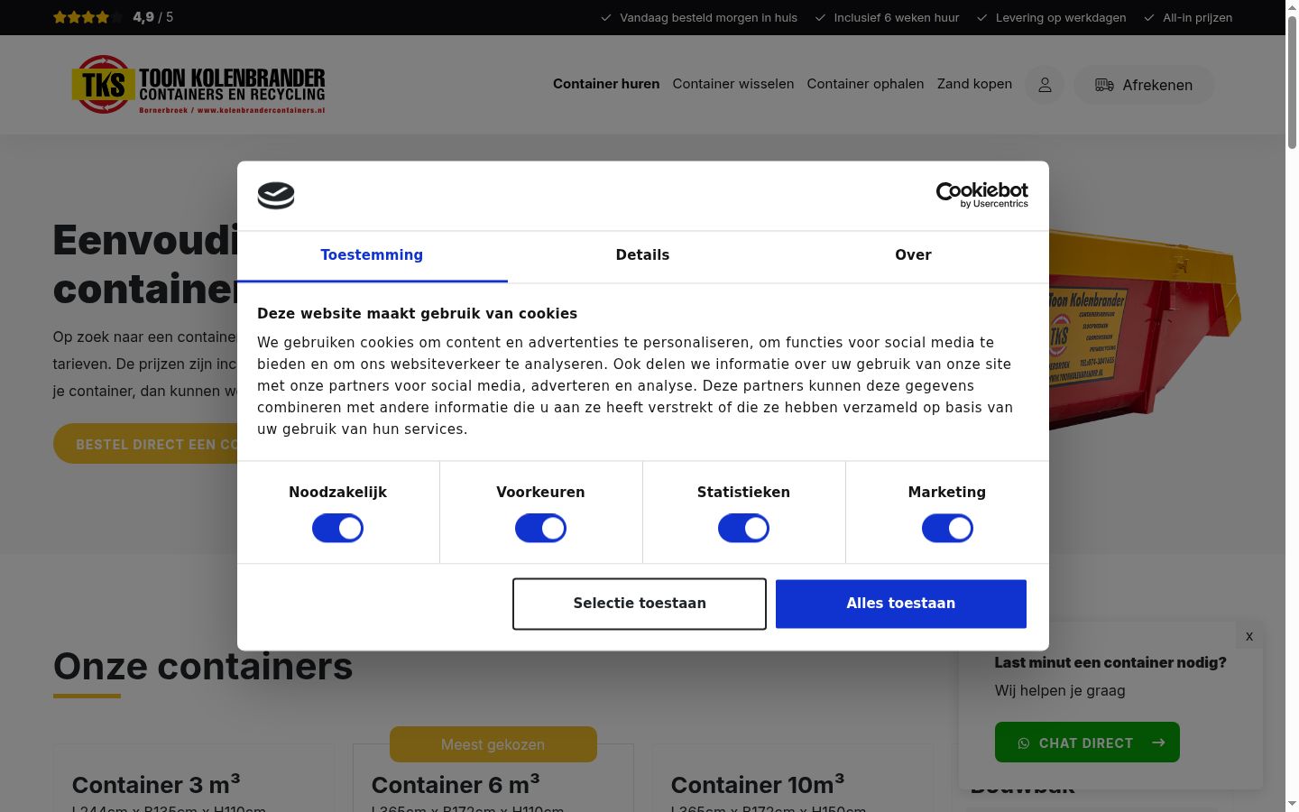 Sutikimo reklamjuostės, rodytos prieš bet kokią sąveiką, ekrano kopija