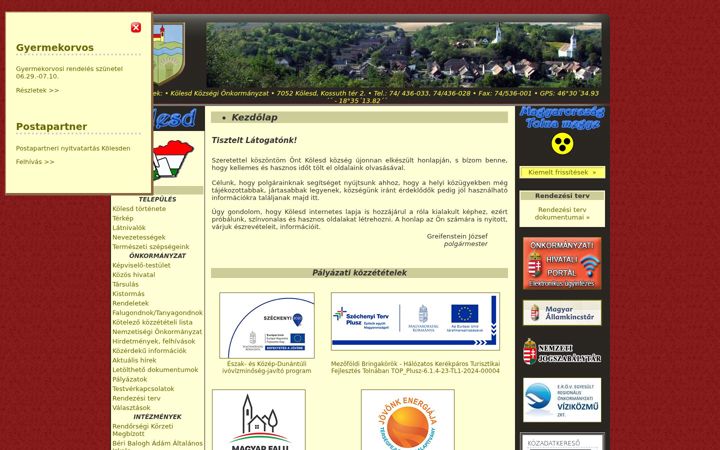 Screenshot of kolesd.hu