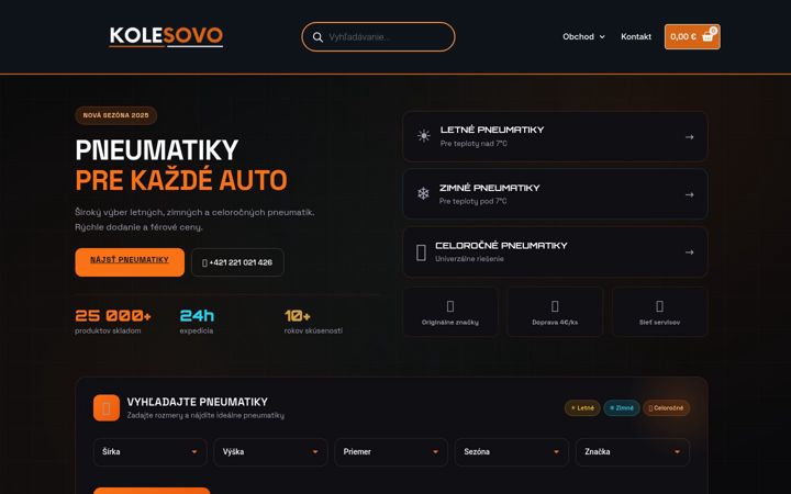 Screenshot of kolesovo.sk