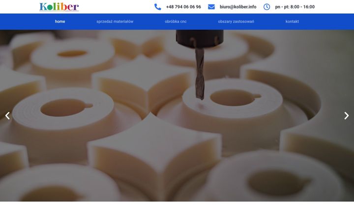 Screenshot of koliber.info