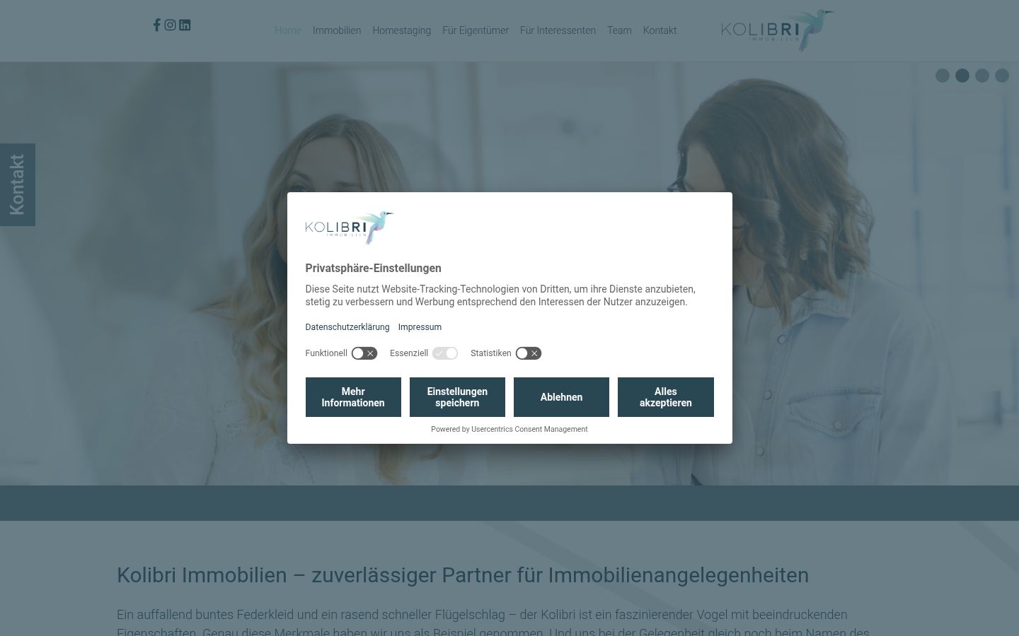 Screenshot tal-banner tal-kunsens muri qabel kwalunkwe interazzjoni