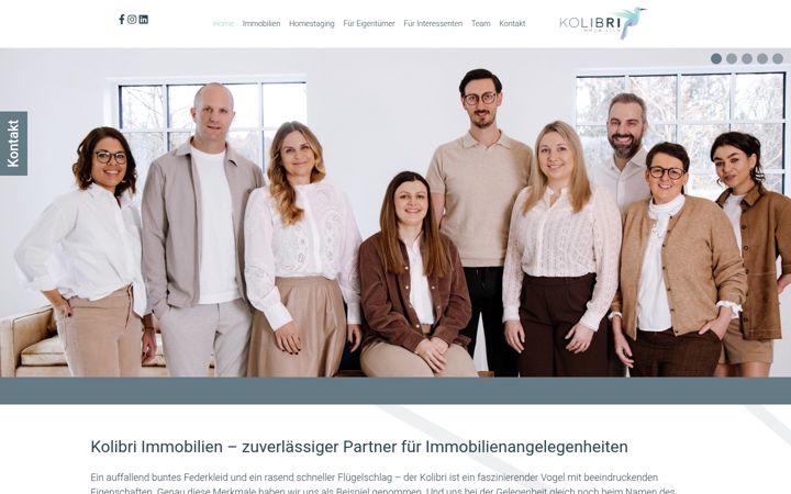 Screenshot of kolibri-immobilien.at