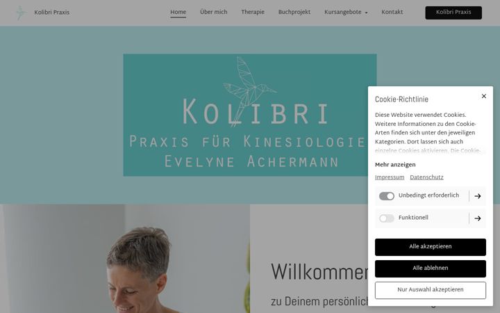 Screenshot of kolibri-praxis.ch