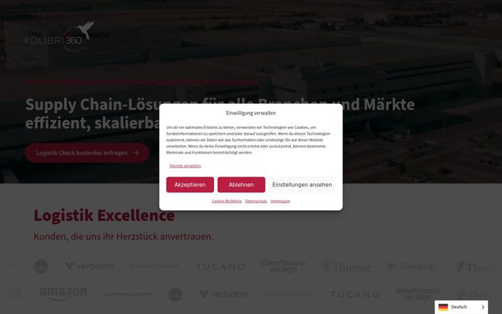 Screenshot of kolibri360-fulfillment.de