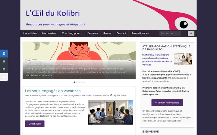 Screenshot of kolibricoaching.com