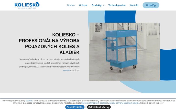 Screenshot of kolieska-kladky.sk