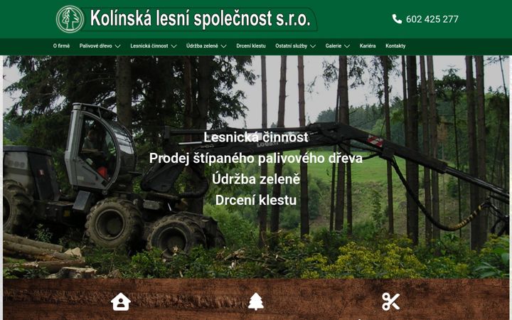 Screenshot of kolinskalesni.cz