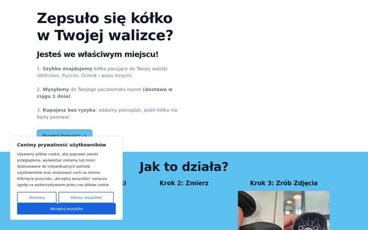 Екранна снимка на kolkadowalizek.pl