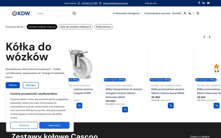 Screenshot of kolkadowozkow.pl