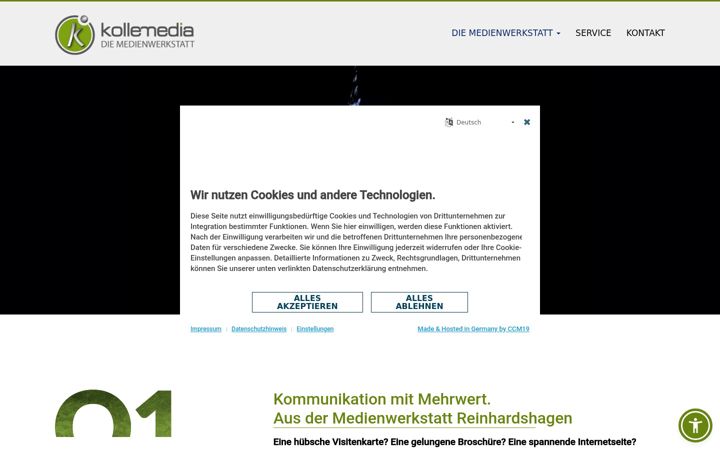 Screenshot of kollemedia.de