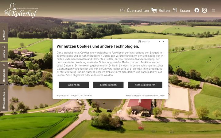 Screenshot of kollerhof.de