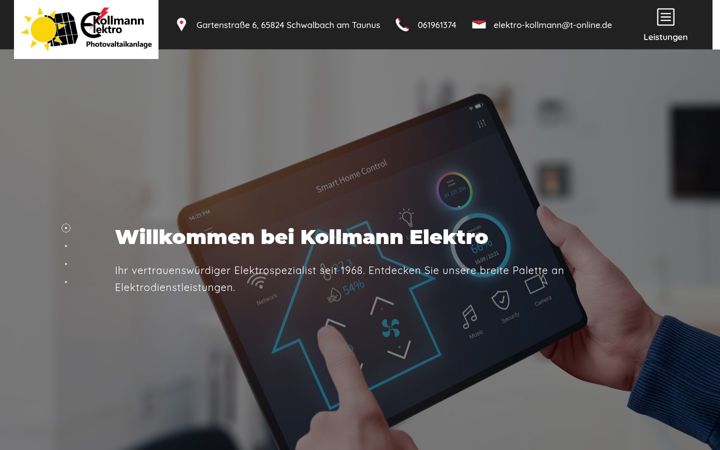 Screenshot of kollmann-elektro.de