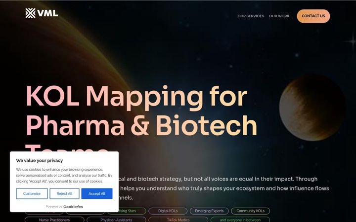 Screenshot of kolmapping.com