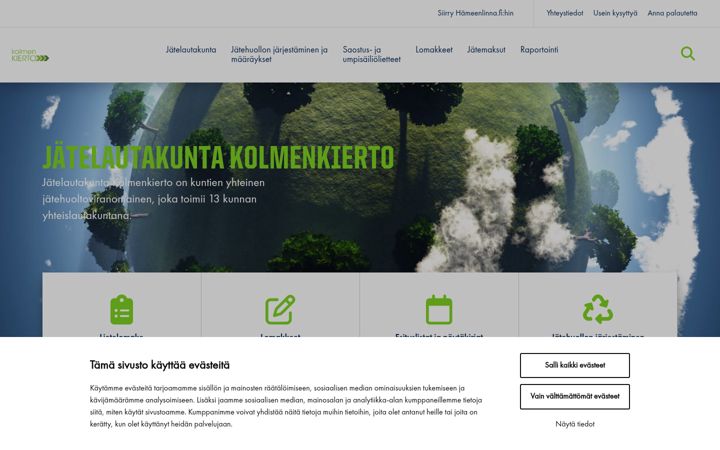 Screenshot of kolmenkierto.fi