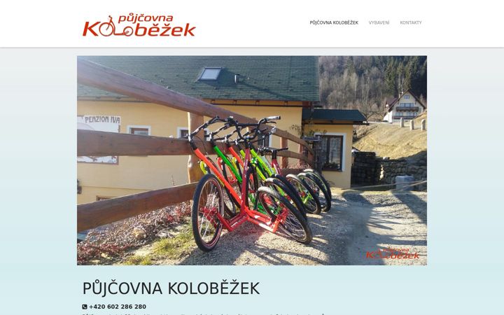 Screenshot of kolobezkyjizerky.cz
