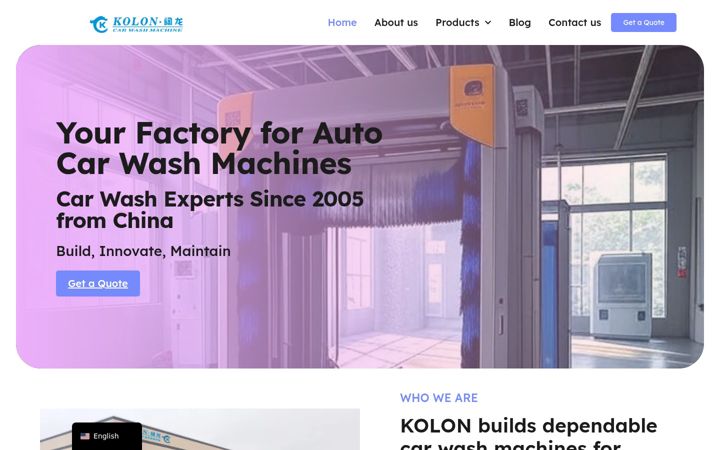 Screenshot of koloncarwashtech.com
