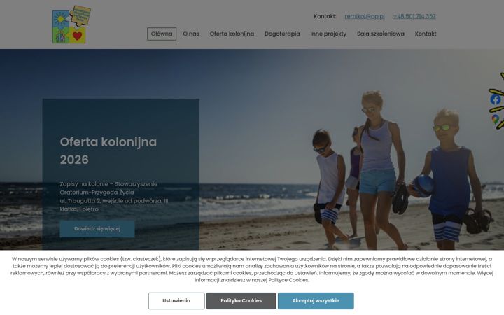 Screenshot of kolonie-oratorium.pl