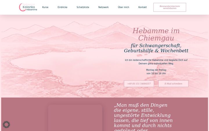 Screenshot of kolonko-hebamme.de