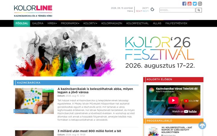 Screenshot of kolorline.hu