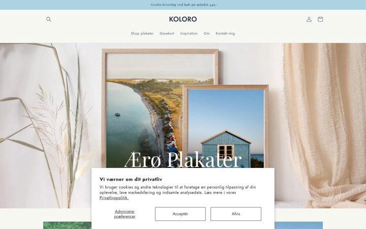Screenshot of koloro.dk