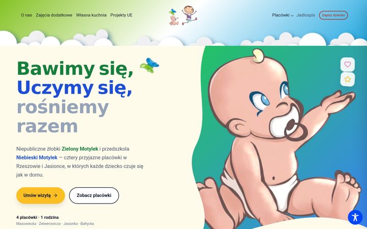 Screenshot of kolorowemotylki.com