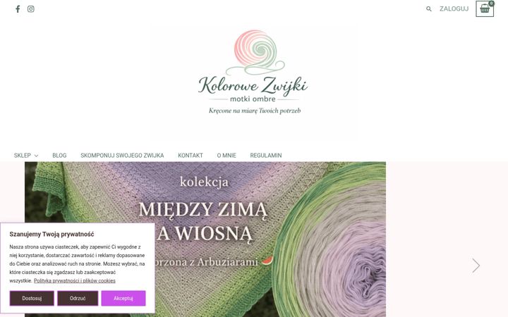 Screenshot of kolorowezwijki.pl