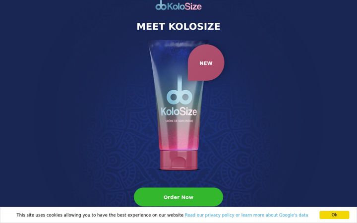 Screenshot of kolosize.com