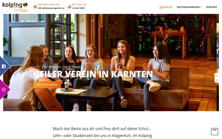 Screenshot of kolping-kaernten.at