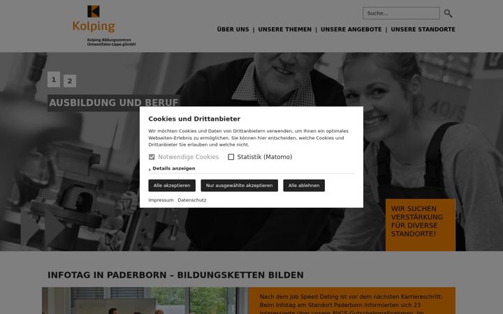 Screenshot of kolping-owl.de