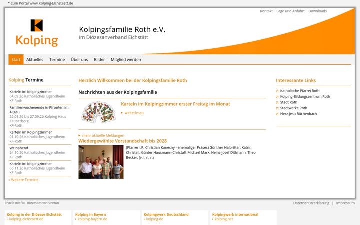 Screenshot of kolping-roth.de