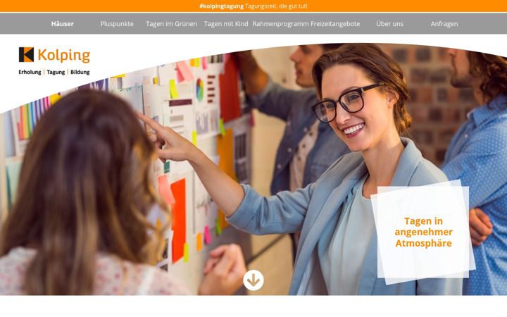 Screenshot of kolping-tagungshaeuser.de