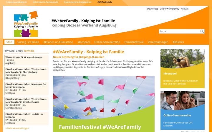 Screenshot of kolping-wearefamily.de