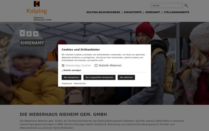 Screenshot of kolping-weberhaus-nieheim.de