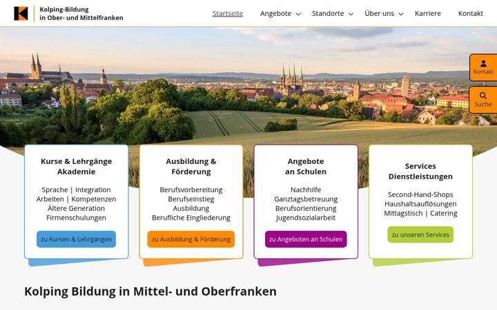 Screenshot of kolpingbildung.de