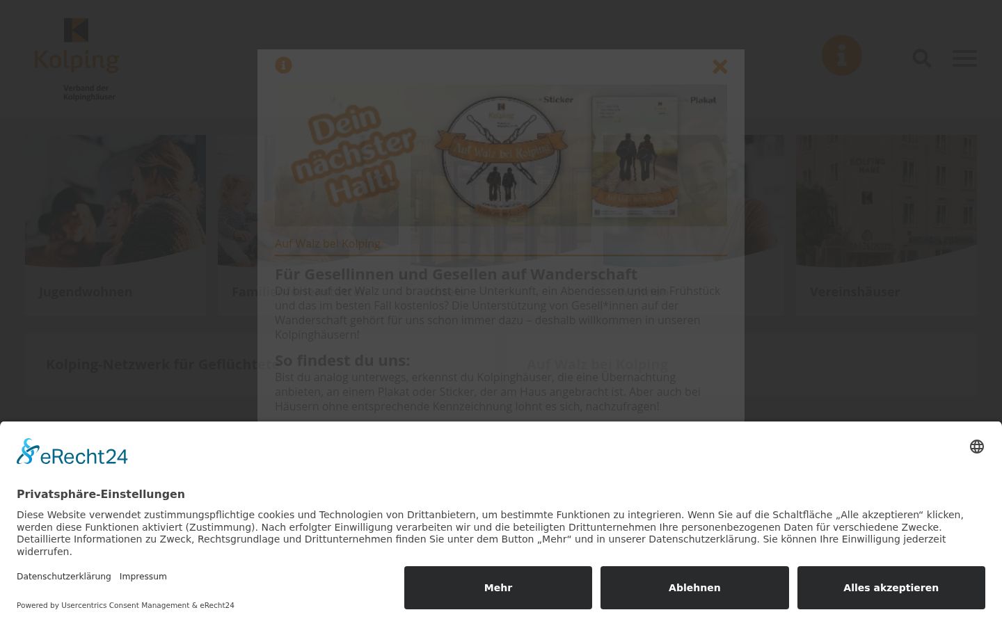 Screenshot tal-banner tal-kunsens muri qabel kwalunkwe interazzjoni