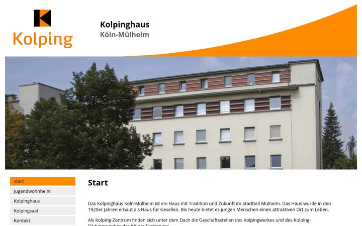 Screenshot of kolpinghauskoeln-muelheim.de