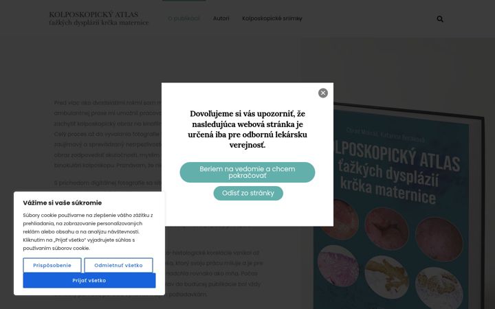 Screenshot of kolposkopickyatlas.sk