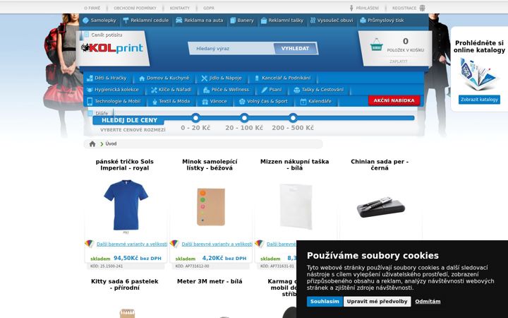 Screenshot of kolprint.cz