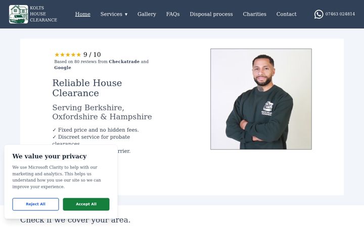 Screenshot of koltshouseclearance.co.uk