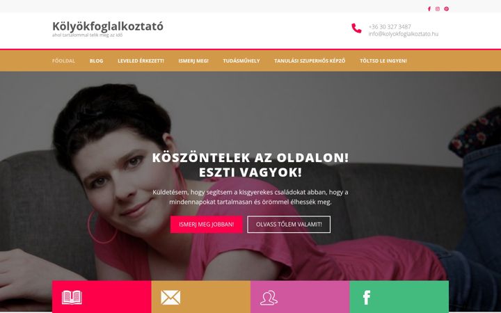 Screenshot of kolyokfoglalkoztato.hu